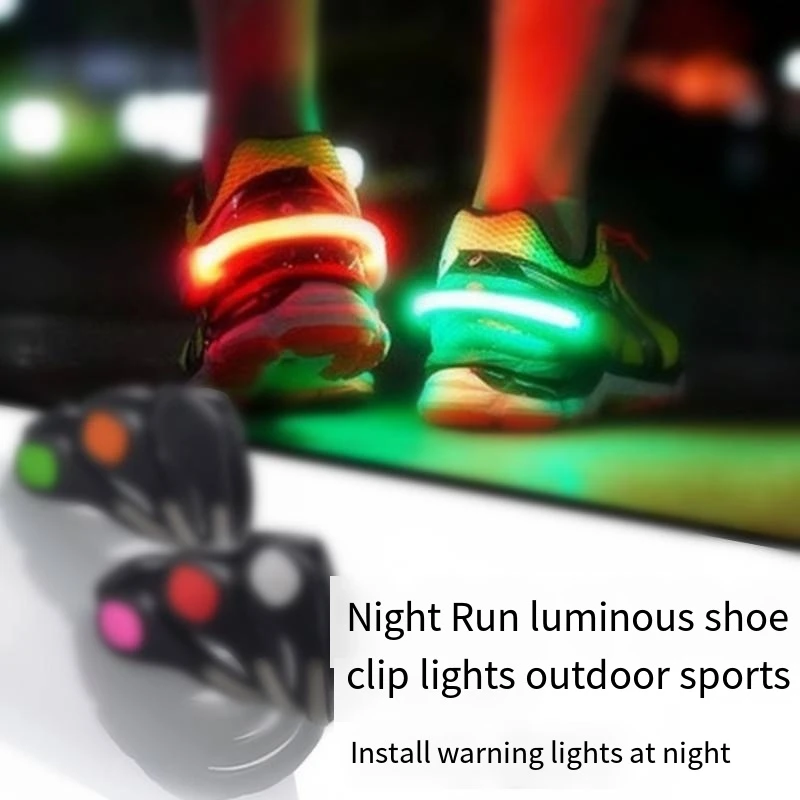 Shoe clip light night safety warning LED strong light shoe clip running cycling bicycle LED lighted shoe clip LED Luminous Clip