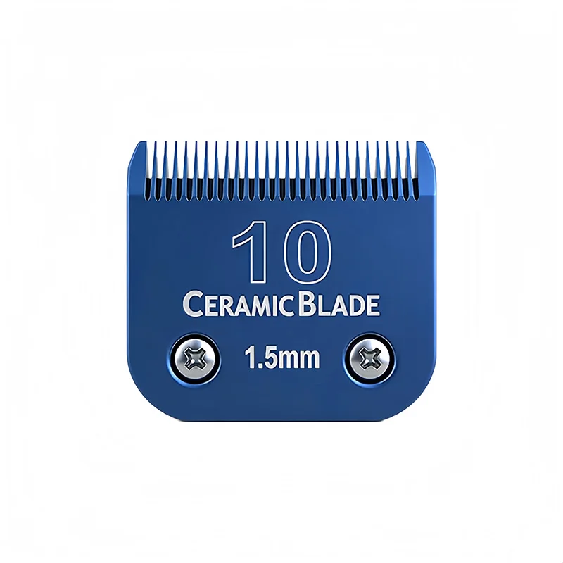 1.5mm Size 10 Ceramic Pet Clipper Blade Compatible with Andis Compatible with Andis,Oster A5,Wahl KM10 Clippers & Similar Models