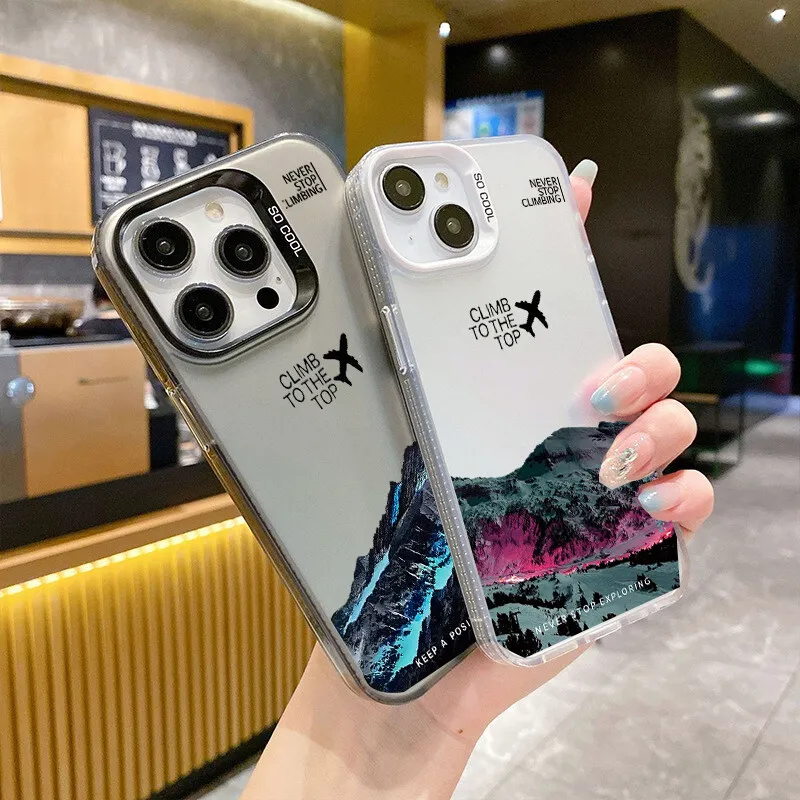 حافظة لهاتف سامسونج جالاكسي S25 S24 S23 S22 S21 S20 Plus Ultra S24FE Note 20 S25 Ultra 5G غطاء جبل الثلج أورورا درع تصفيح