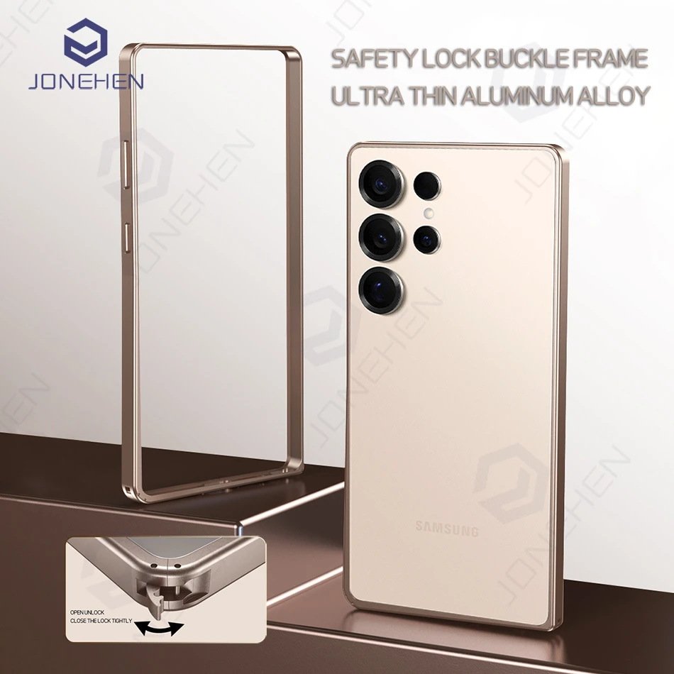 Luxus Licht Aluminium Metall Rahmen Für Samsung Galaxy S25 Plus 25 Ultra S25 ultra 5G Bumper Fall Dünne Legierung zurück Zubehör Funda