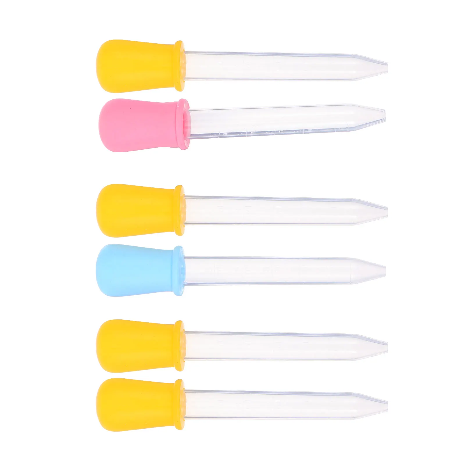 

6 Pcs Baby Liquid Droppers Medicine Dispensers Silicone Feeding for Toddler Newborn