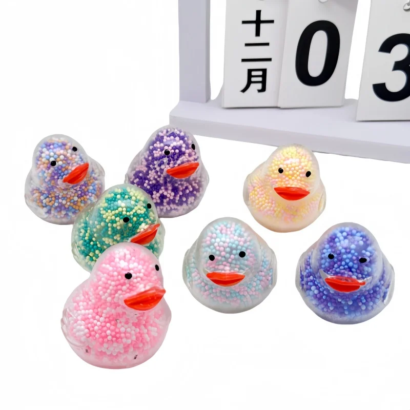 2Pcs Colorful Duck Fidget Ball Toy - Stress And Anxiety Relief Therapy Squeeze Toy for Emotional Well-being Duck Pressure Toy