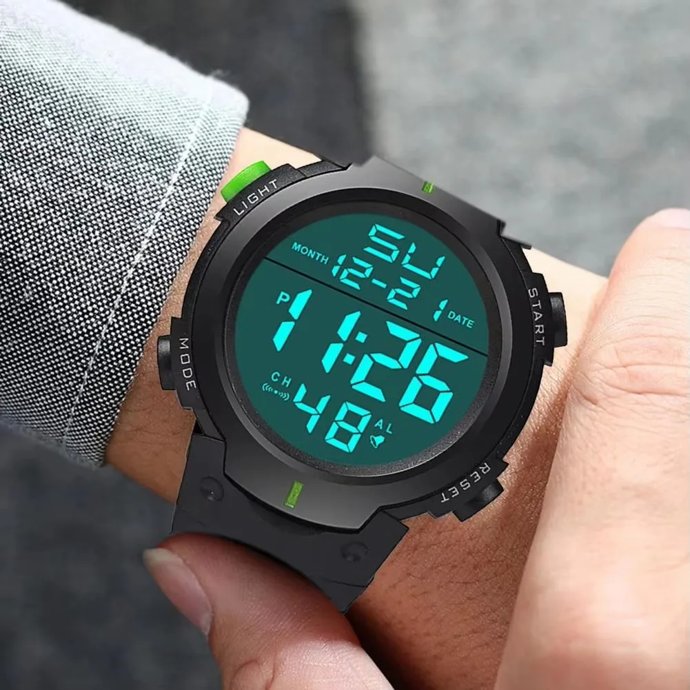 Men Sport LED Watches Top Brand Men Digital Clock Multi-Functional Rubber Man Fitnes Athlete Timekeeping Electronic Watch Reloj