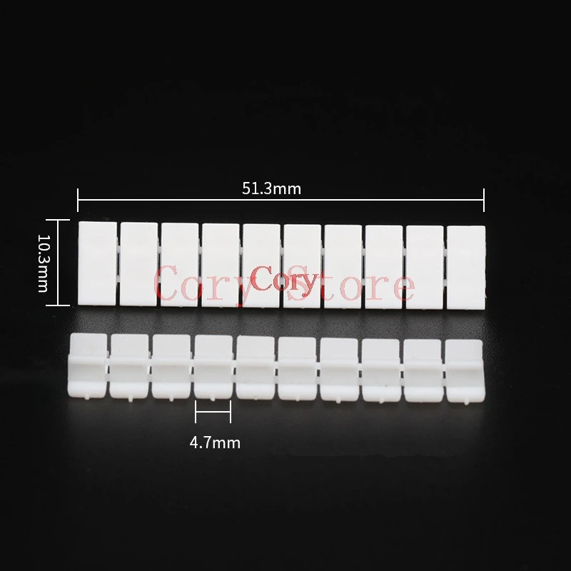 100pcs ZB5 Zack Marker Strips With Standard Numbering With Blank for UK Series and ST and PT DIN Rail Terminal Blocks White