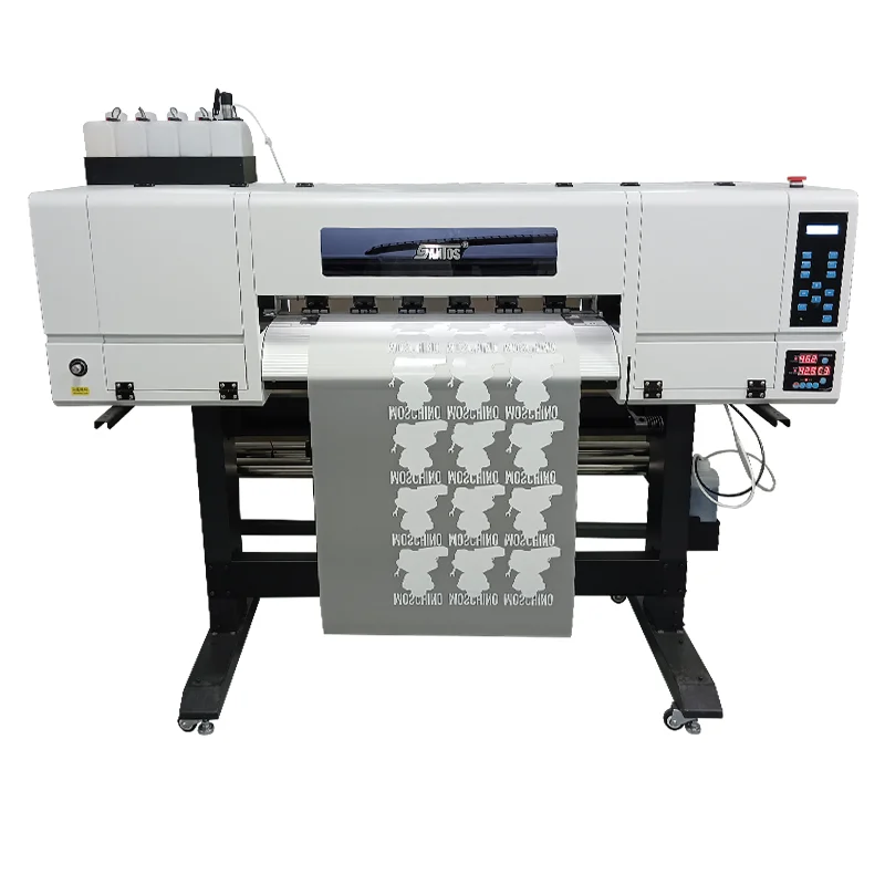 I3200A1 2 cabezales A1 pet flim DTF impresora sistema de tapado automático sistema de calefacción inteligente suministro de tinta pigmentada trazador de st-602