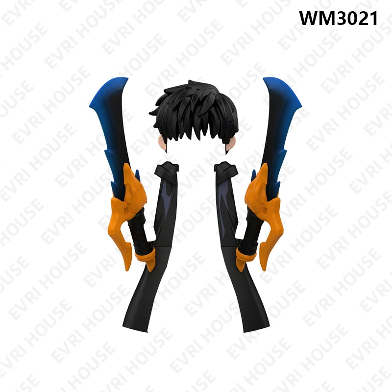 Animes Solo nivellement Mini bloc de construction poupées figurines d'action briques bande dessinée assemblage jouets pour enfants WM6220
