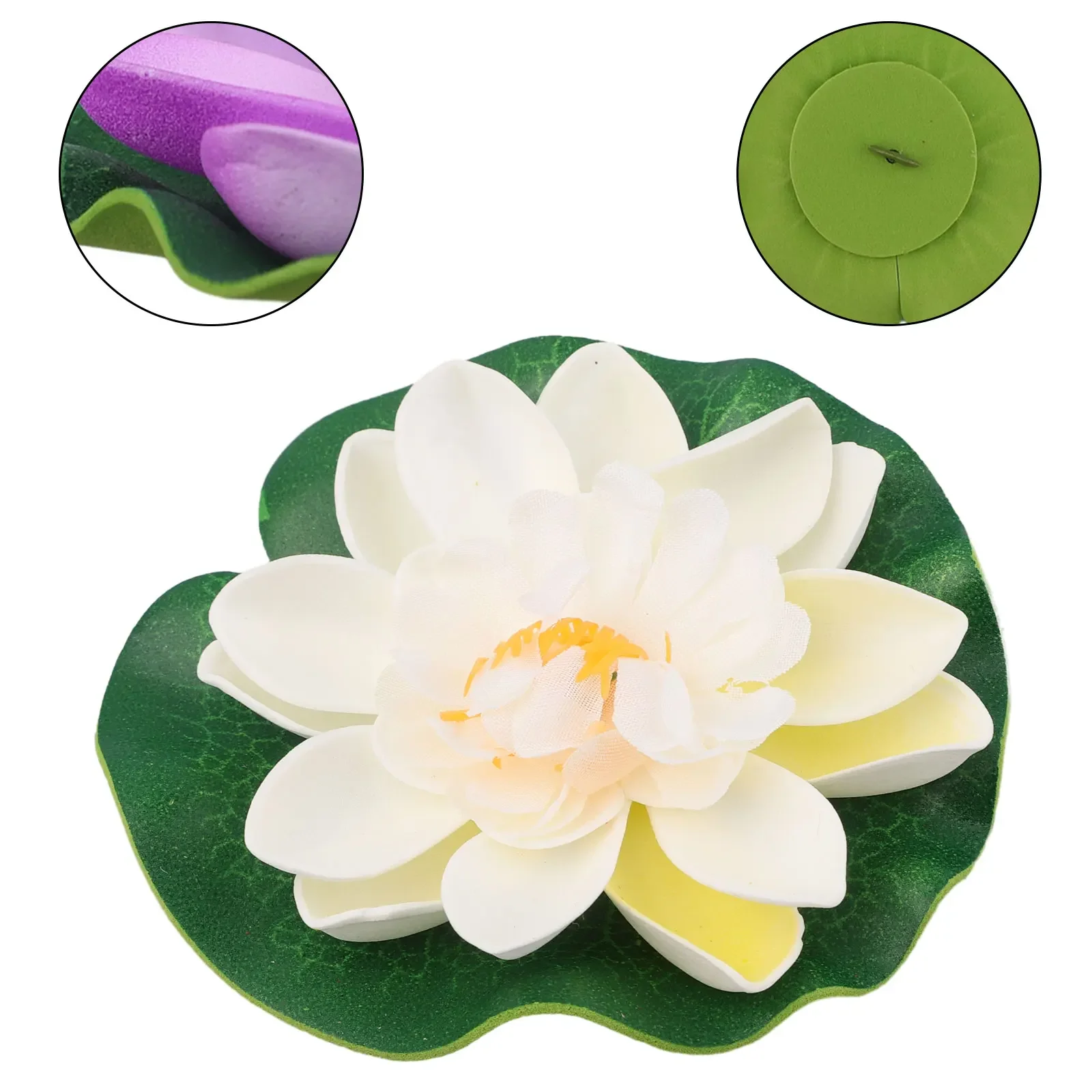 Non Toxic Artificial Fake Water Lily Flower, 5PCS Garden Pool Decor, Realistic Effect, Easy To Clean, Random Colors