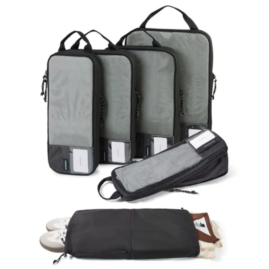 

6 Set/4 Set/2 Set Compression Packing Cubes for Travel, Lightweight Luggage Organizer Bags, Durable Space Saver Bags Travel Ess
