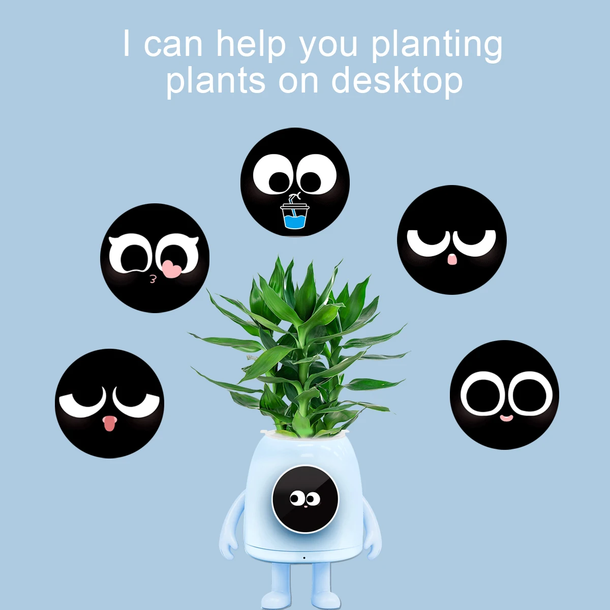 LINCUKOO Tuya Smart WiFi AI Flower Pot Desktop Pet Companion LLM AI Voice Chatbot Hydroponic Planter Cute Gift for Home Office