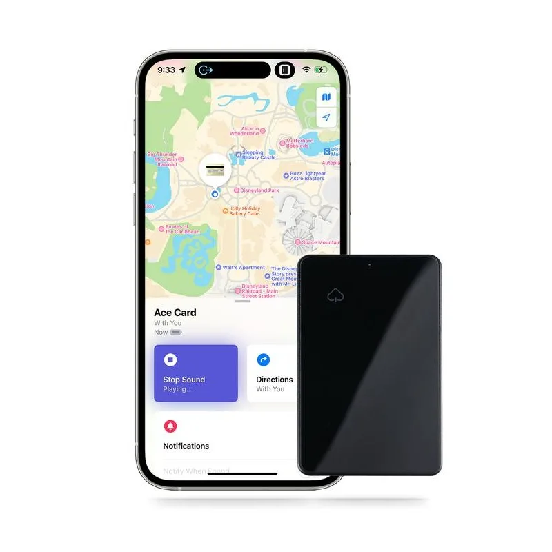 [Only For iPhone] AceCard Wallet Tracker, 1.9mm Ultra Thin Worldwide Tracker, Apple Find My Compatible, Digital NFC