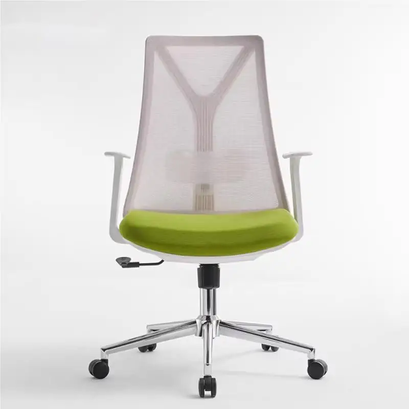 Lawyer's Office Fixed Armrest Conference Middle Back Staff Training Nylon Foot Computer Designer Chair