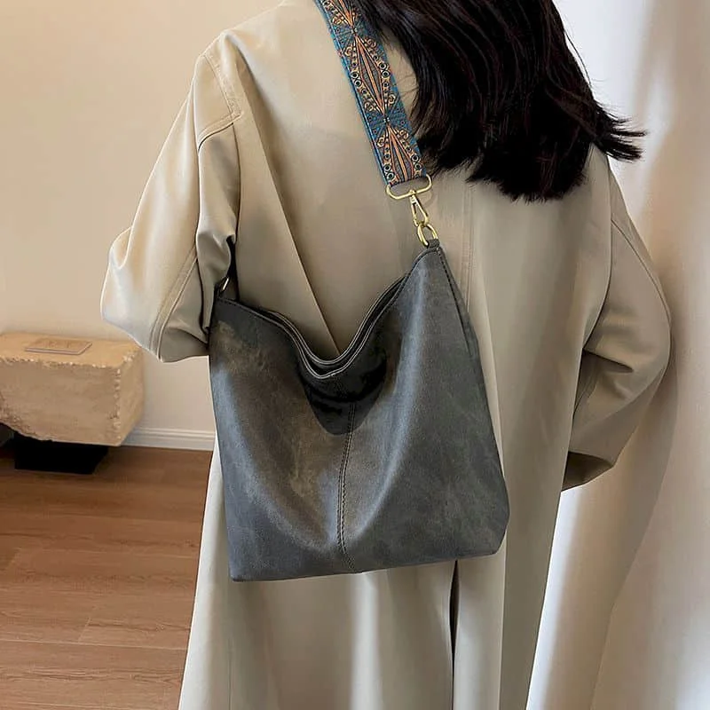 

Luxury Shoulder Bags Casual Reusable Portable Solid Office Lady Crossbody Bags Personal Large capacity Retro Travel Tote Bags