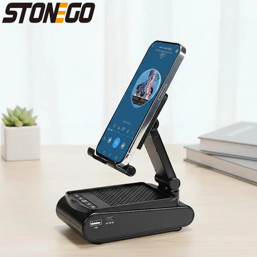 

Беспроводная настольная подставка-держатель 5-в-1 для телефона и планшета с зарядкой 1500 мАч и регулировкой высоты