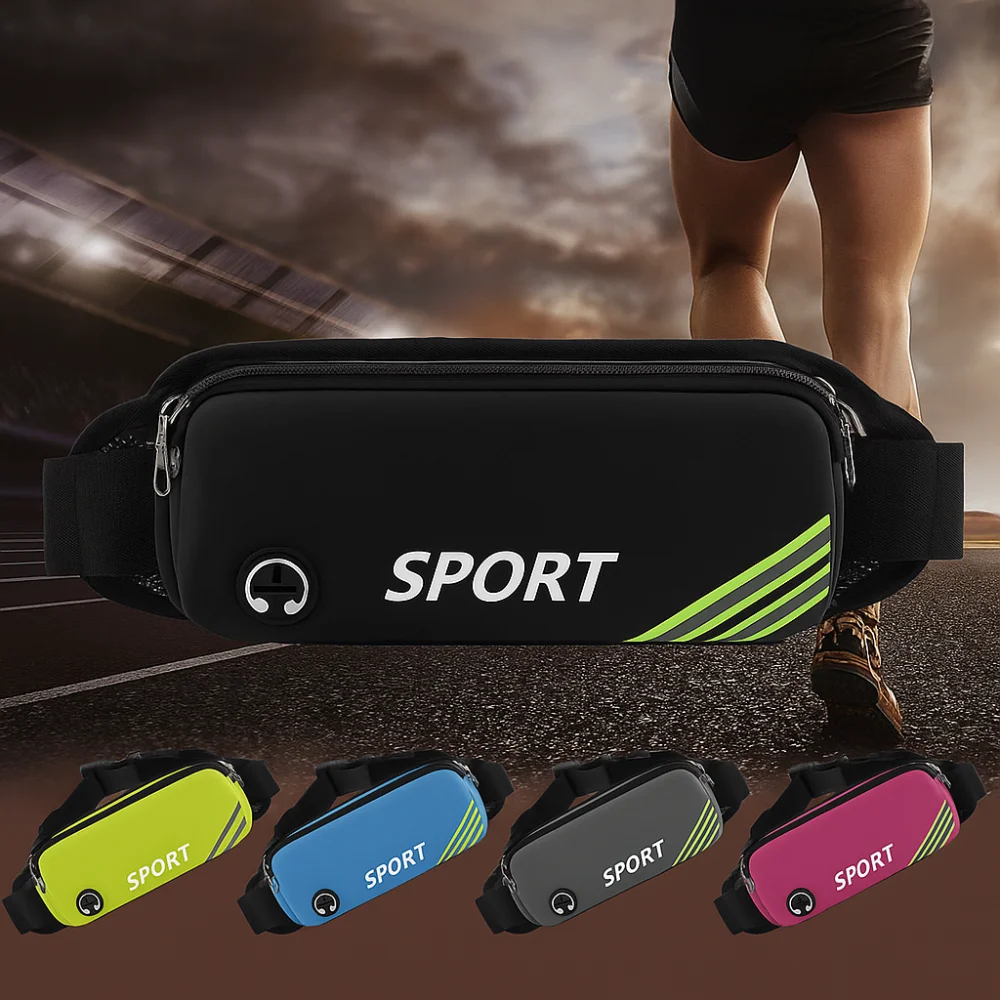 

Large Capacity Sport Mobile Waist Bag Lightweight Breathable Running Waist Bag Storage Multi-function Sports Phone Bag