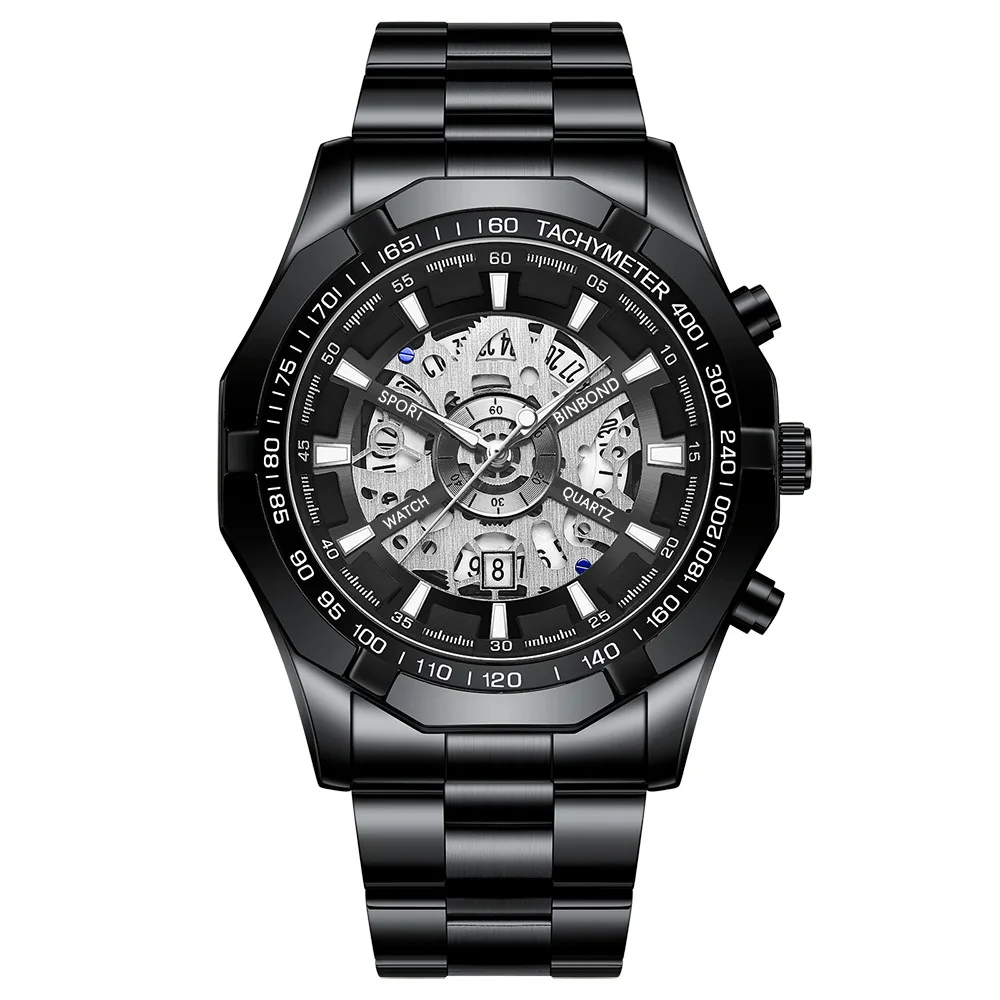 ZH72 Reloj de moda para hombre, reloj de cuarzo de negocios con luz nocturna resistente al agua, reloj avanzado para estudiantes, regalo