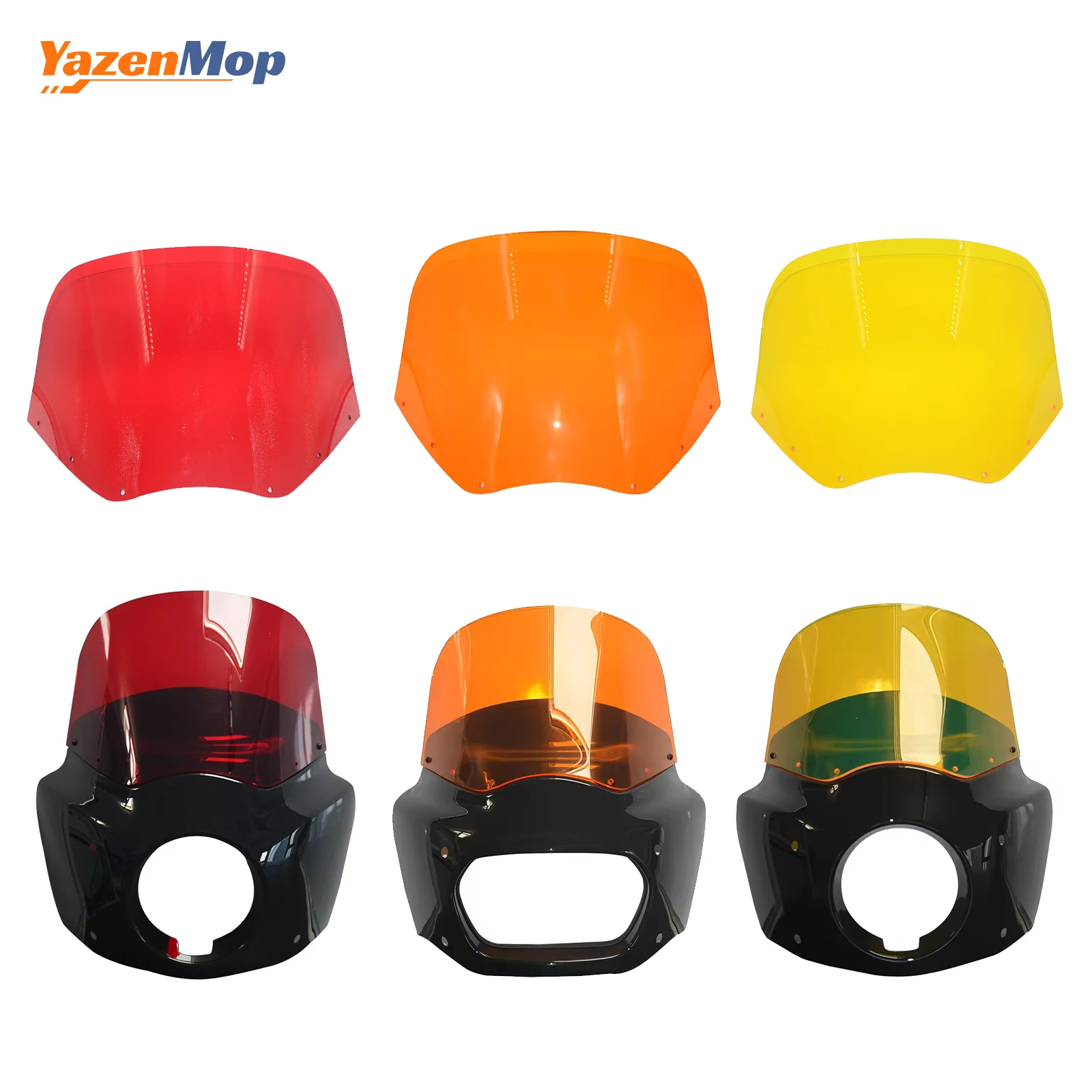 

Motorcycle 11" Colorful Windshield Windscreen Fits for Harley Softail Sportster Dyna FXLRS FXBB FXBBS FXST FXFB FXFBS FXD Models