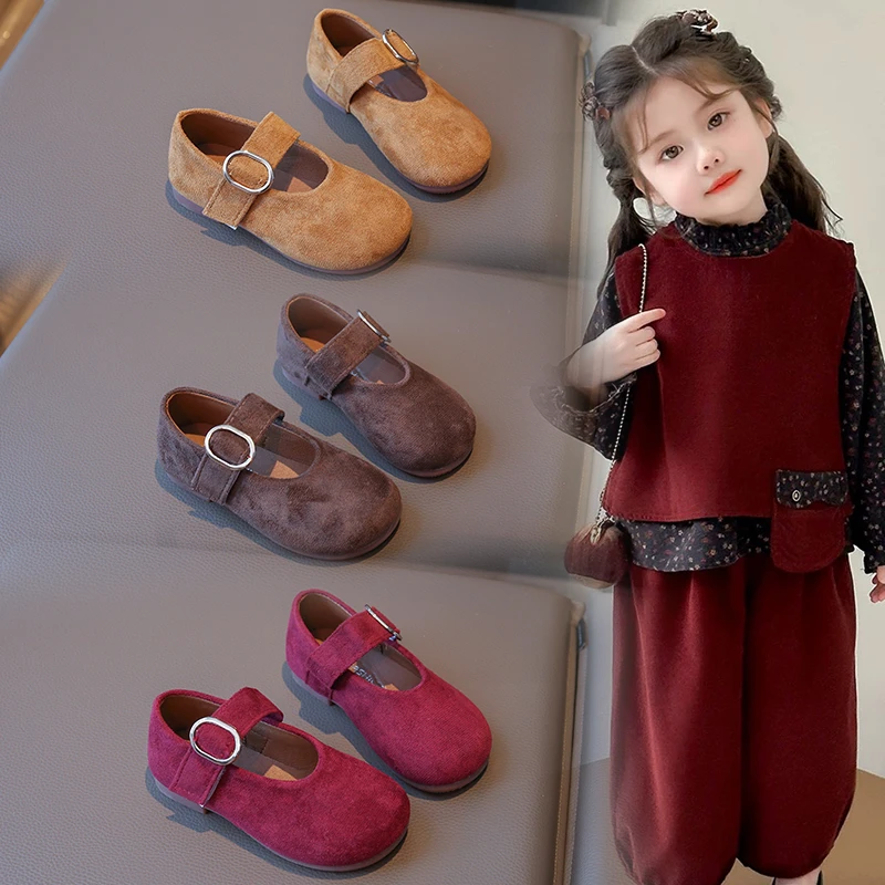 

Детские одинарные туфли для детей 2–18 лет, желтые повседневные кожаные туфли для мальчиков и девочек, четыре сезона, нескользящие детские туфли Мэри Джейн на плоской подошве