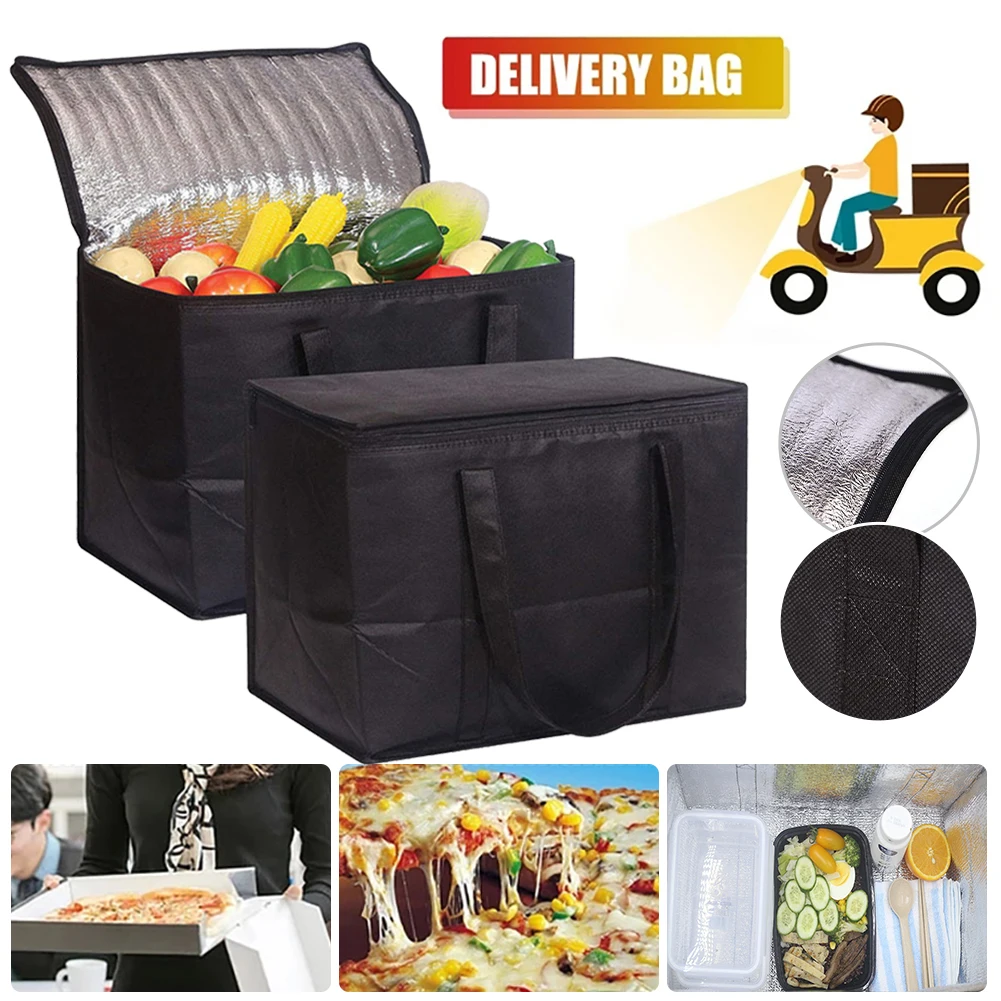 Large Insulated Bag For Car Grocery Shopping Delivery Bag Reusable Cooler Bag Keep Hot Cold Collapsible for Camping Picnic Party