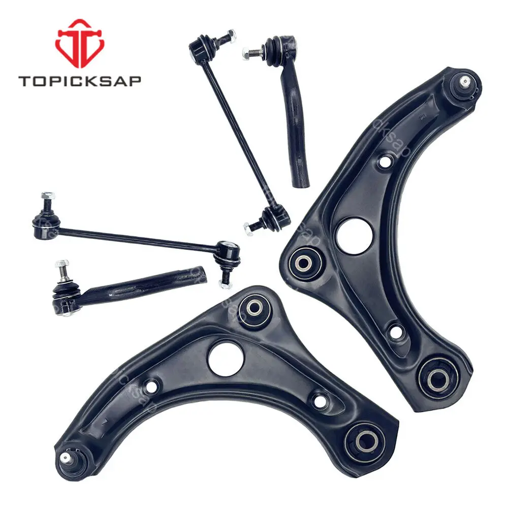 

TOPICKSAP Front Lower Control Arm Ball Joint Tie Rods End Link Sway Bar Links 6pcs Set for Nissan Versa Micra 2012 - 2019