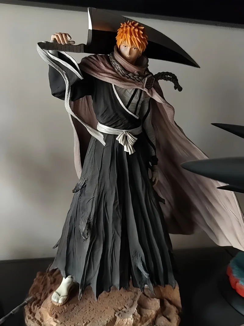 35cmthousand Year Blood Battle Kurosaki Ichigo Anime Figure Bleach Model Ornament Statue Collectibles Dolls Boys Toys Xmas Gifts