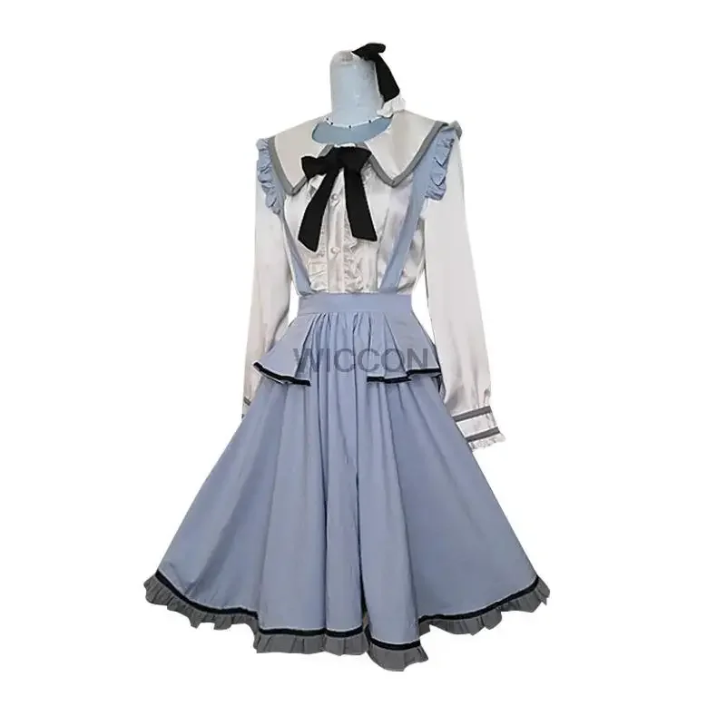 Anime Akiyama Mizuki Cosplay Maid Costume, Projet Sekai, Scène Colorée! Robe Lolita à volants pour filles, uniforme de jeu mignon