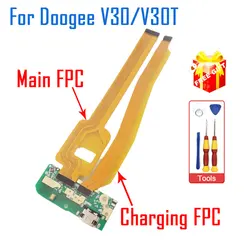 New Original DOOGEE V30 V30T USB Board Charging Port Board With Main FPC And USB Charging FPC Accessories For DOOGEE V30T Phone