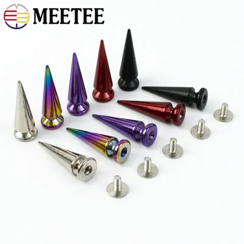 5/10Pcs Metal Punk Rivets for Leather Crafts Screwback Cone Studs Spikes Garment Rivet Bag Bottom Nails DIY Shoes Decor