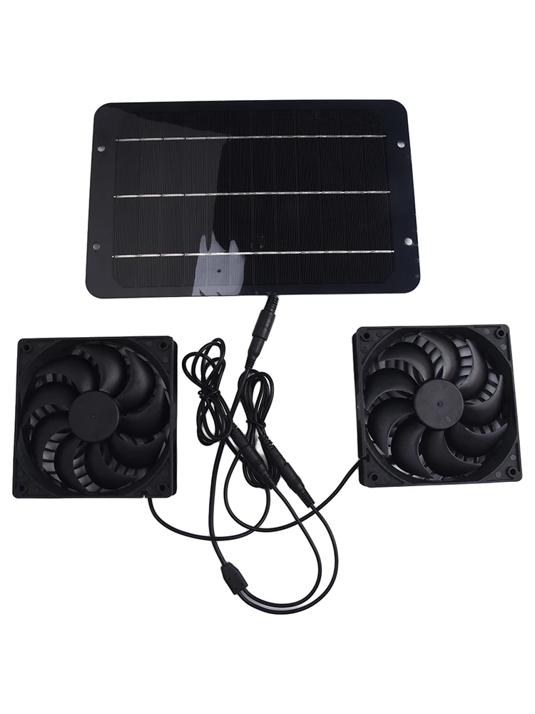 ABS Monocrystalline Silicon Electronic Components V W Waterproof Fan Power Animal Houses Temperature Regulation