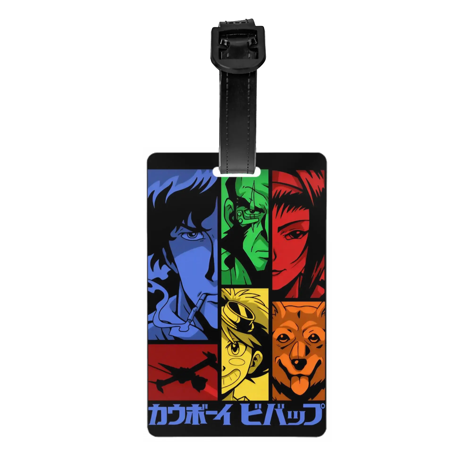 

Custom Cowboy Bebop Anime Luggage Tag With Name Card Cartoon Manga Privacy Cover ID Label for Travel Bag Suitcase