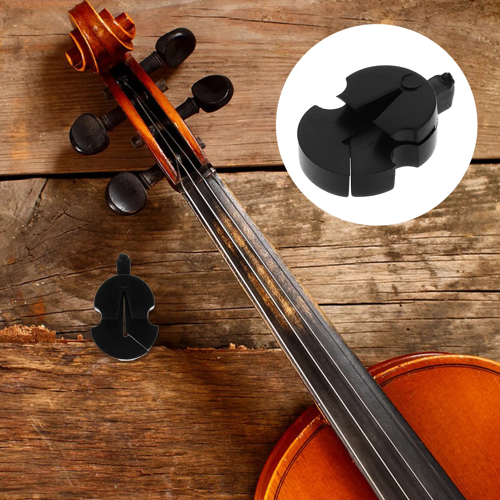

Violin Mute Rubber Cello Accessories Small Viola Practice Black for Violins