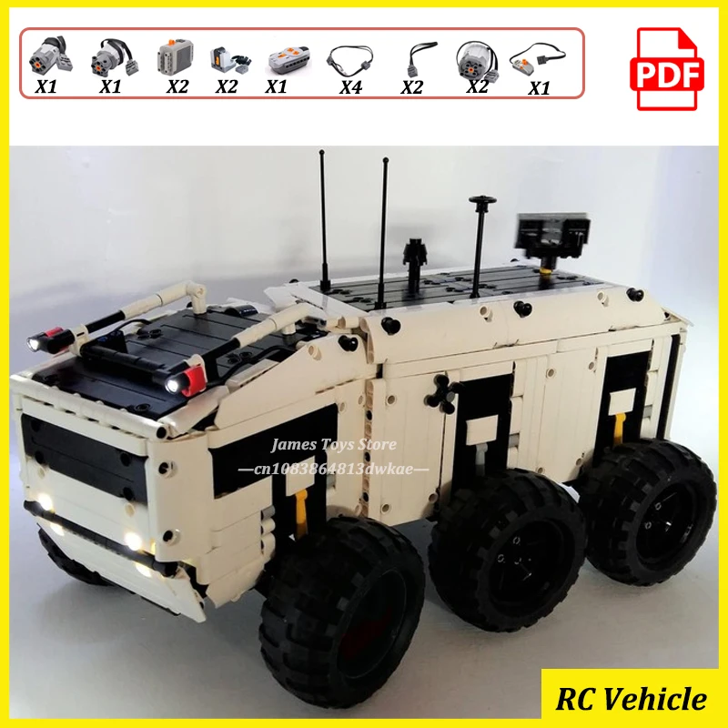 

MOCBUILDING Blocks RC Planet Exploration Platform Bricks Construction Technology Remote Control Car with Motors Gift