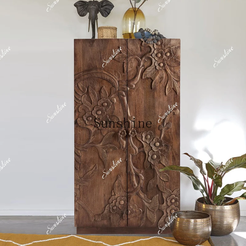 

Vintage wardrobe walnut double door porch storage French home bedroom FT