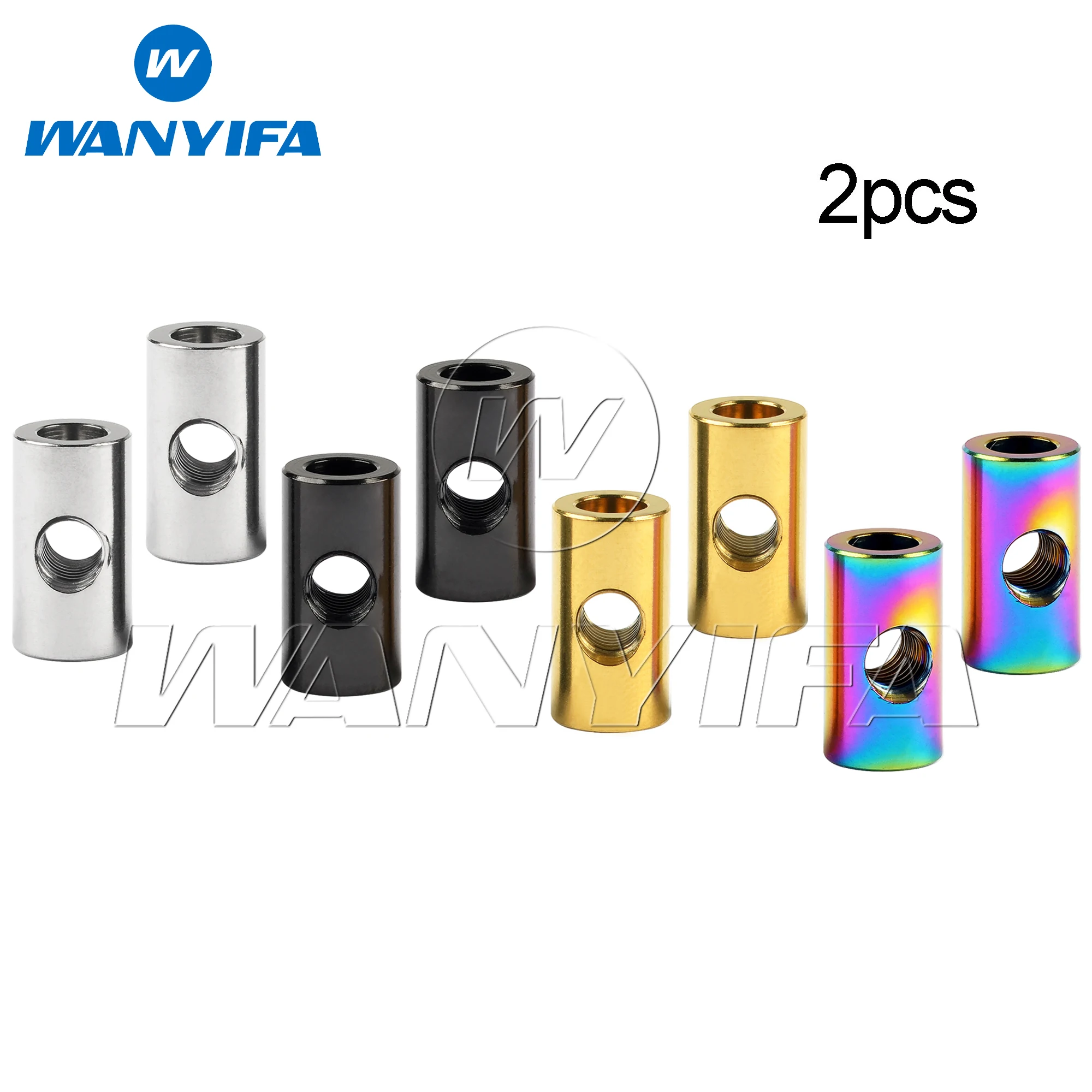 

Wanyifa 2pcs Titanium Cylindrical Nuts M5 Bicycle Sitting Rod Seat Post Fixed Nut Bike Seat Cross Hole Barrel Nuts