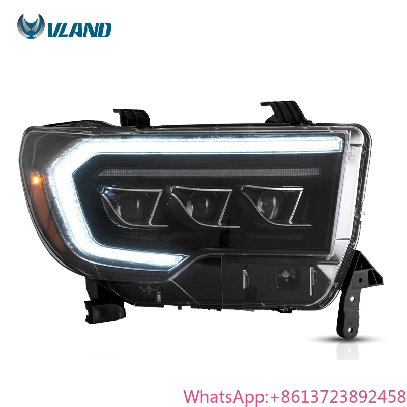 

VLAND Wholesales Full LED Headlights Animation DRL Car Head Light Front Lamp 2008-2018 for Toyota Sequoia