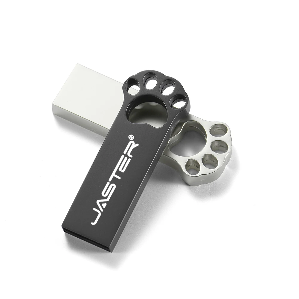 

JASTER New Mini Metal Cat Claw USB Drive 8GB 16GB Pen Drive 32GB Memory Stick Comes with Free Keychain 4GB Flash Drive