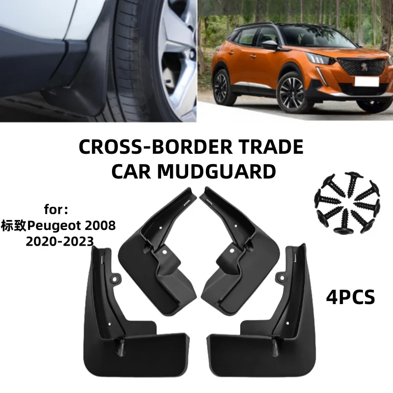 

Suitable for 20-23 Peugeot 2008 models Mudguards Fender Mudflaps Front Rear Flares Splash Guards Cover Car Accessorie