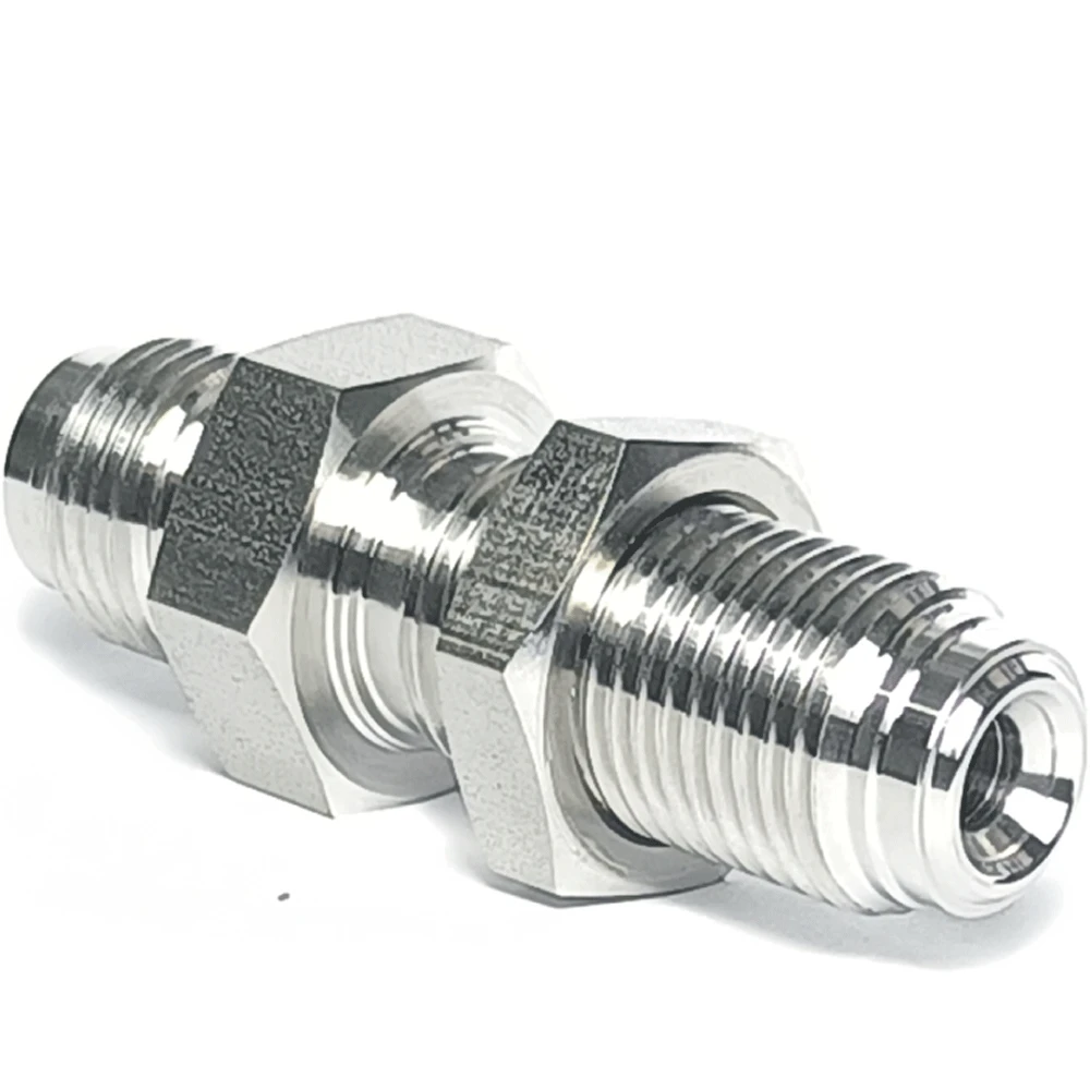 

1/4" 1/2" VCR Male Bulkhead Pipe Fitting Adapter Connector Coupler SUS316L Stainless Steel Water Gas Oil Fuel