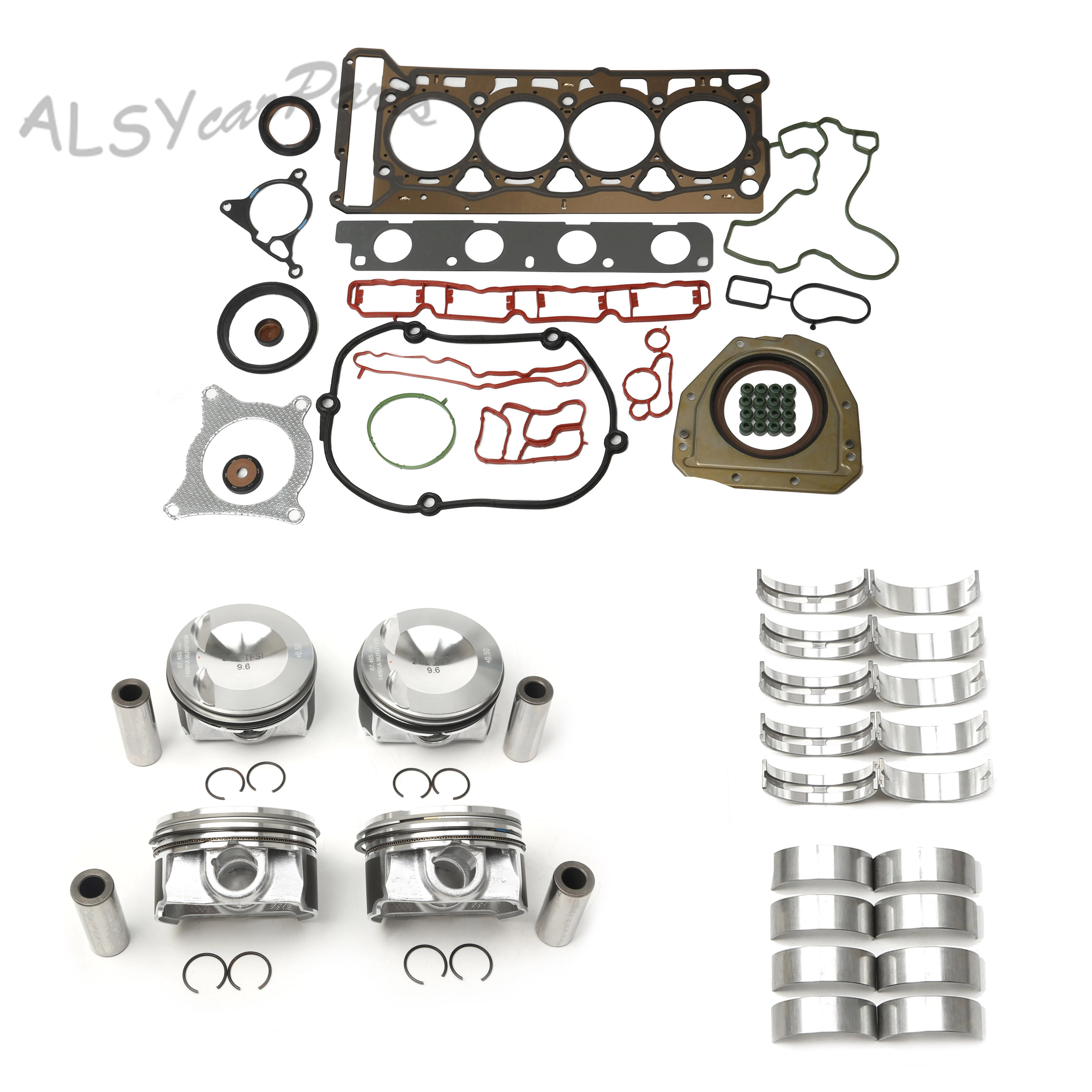 

Engine Repair Kit 2.0T Pin 21MM Piston +0.5MM 06H103383AD 06H105561L/591L For AUDI A3 TT Skoda SUPERB II VW JETTA IV PASSAT B7