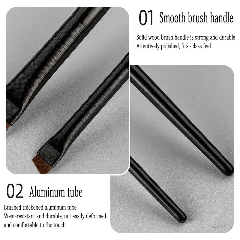 Brow Contour Brush Eyebrow Eyeliner Thin Brush Portable Oblique Angled Small Eyebrow Liner Brush Women Makeup Brushes Tools