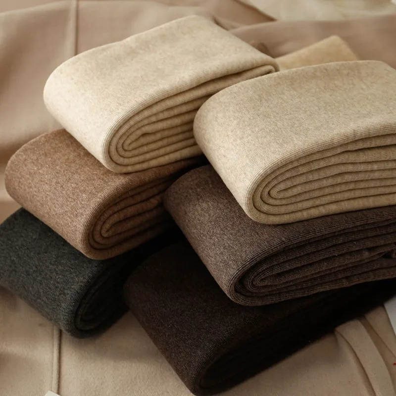 Fall and Winter Velvet Thickened Milk Coffee Pantyhose Warm and Thin Gray Stepping Socks Brown Leggings Women Pure Color Tights