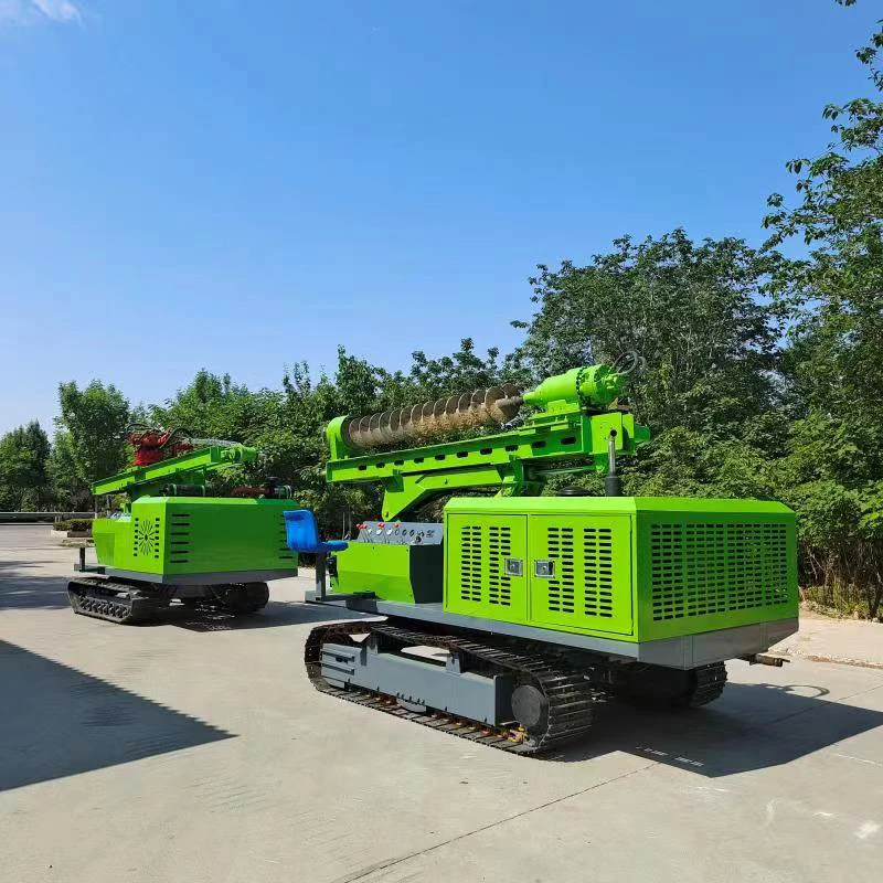 2025 New Design 360 Degree Track Crawler Pv Photovoltaic Pile Driver With solar Equipment Pv Project