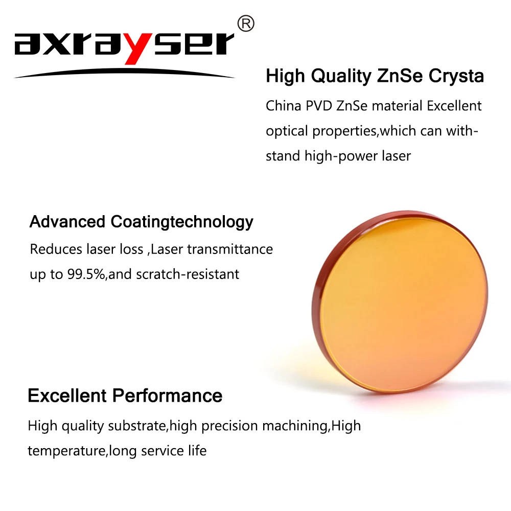 CVD/PVD/Pro CO2 Laser Focusing Lens Diameter 18 19.05 20mm Focal Length 38.1 50.8 63.5mm for CO2 Laser Engraving Cutting Machine