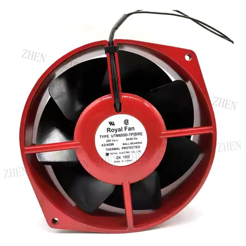 

S New for ROYAL FAN UTM655D-TP[B56 200V 43/40W cooling fan