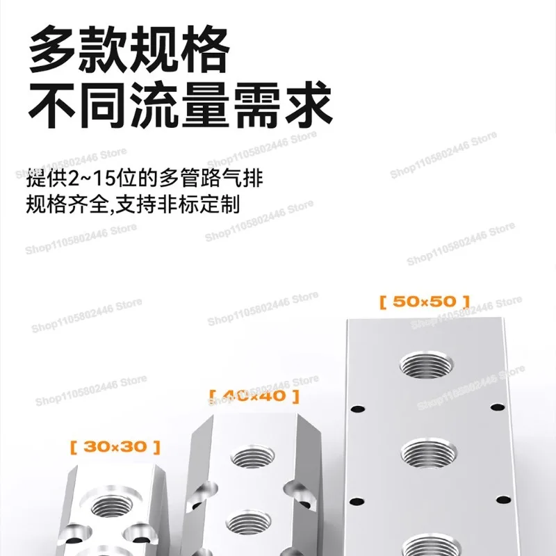 Large Flow AL Multi-pipeline Gas Exhaust 4 Minutes 2 Gas Blocks 3 Diverters Gas Distributor 1 Inch Mold Cooling Water Exhaust