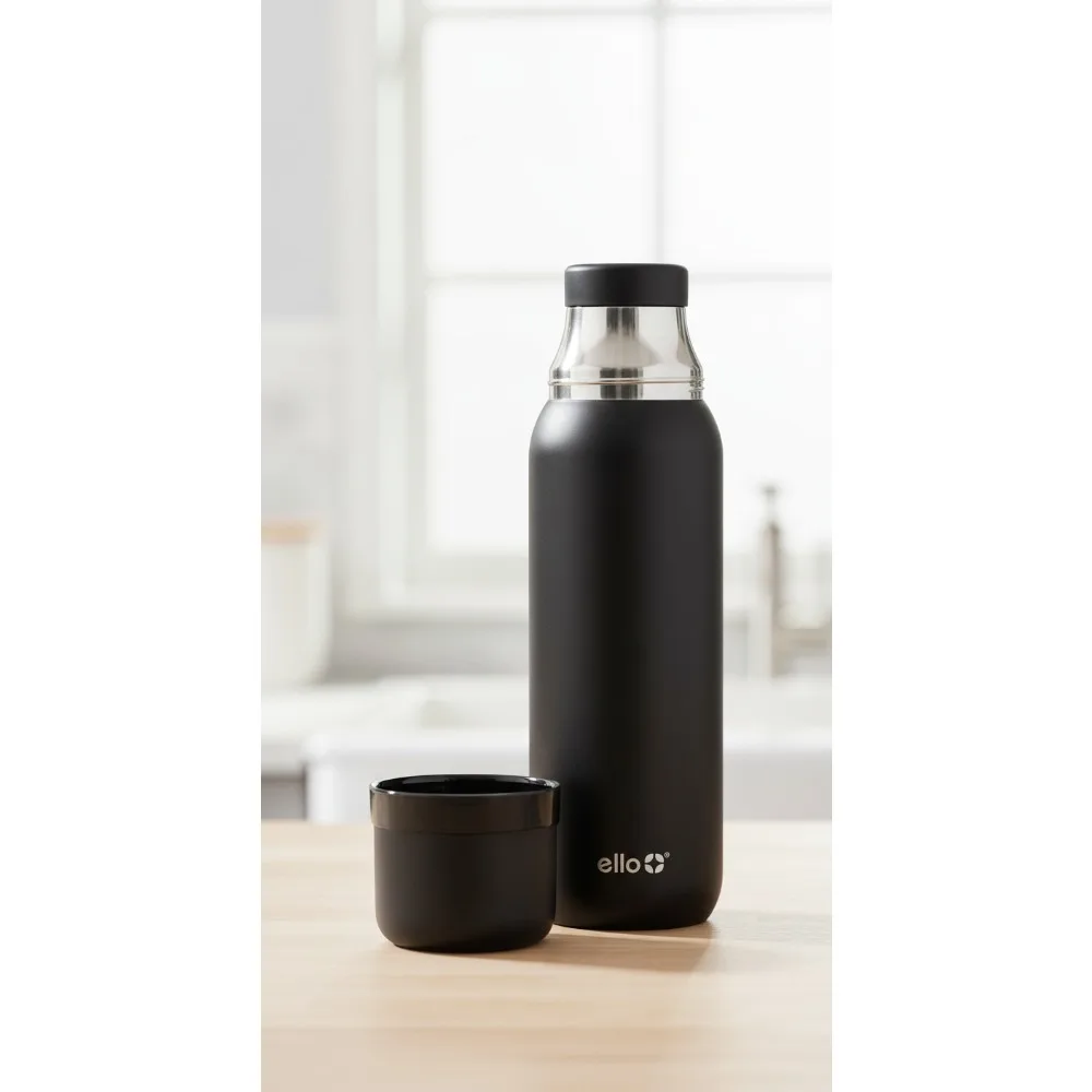 

32oz Stainless Steel Thermos Hot Cold 24H Triple Wall Insulation Leak Proof Built-in Cup Dishwasher Safe Outdoor Travel