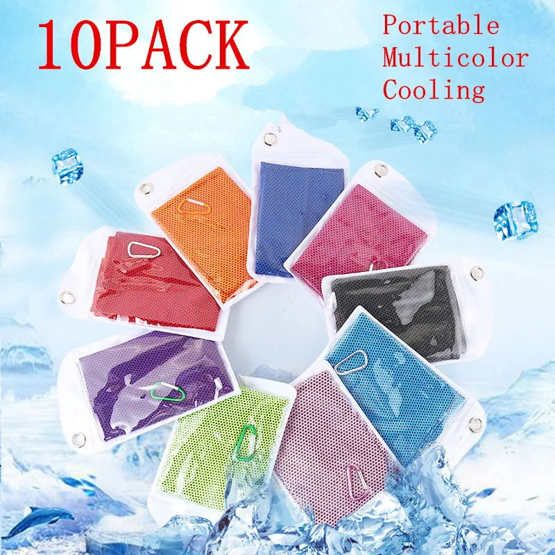 

Охлаждающие полотенца, 10 шт., мягкие дышащие спортивные полотенца, спортивное полотенце из микрофибры для йоги, тренажерного зала, тренировок, бега, гольфа, путешествий