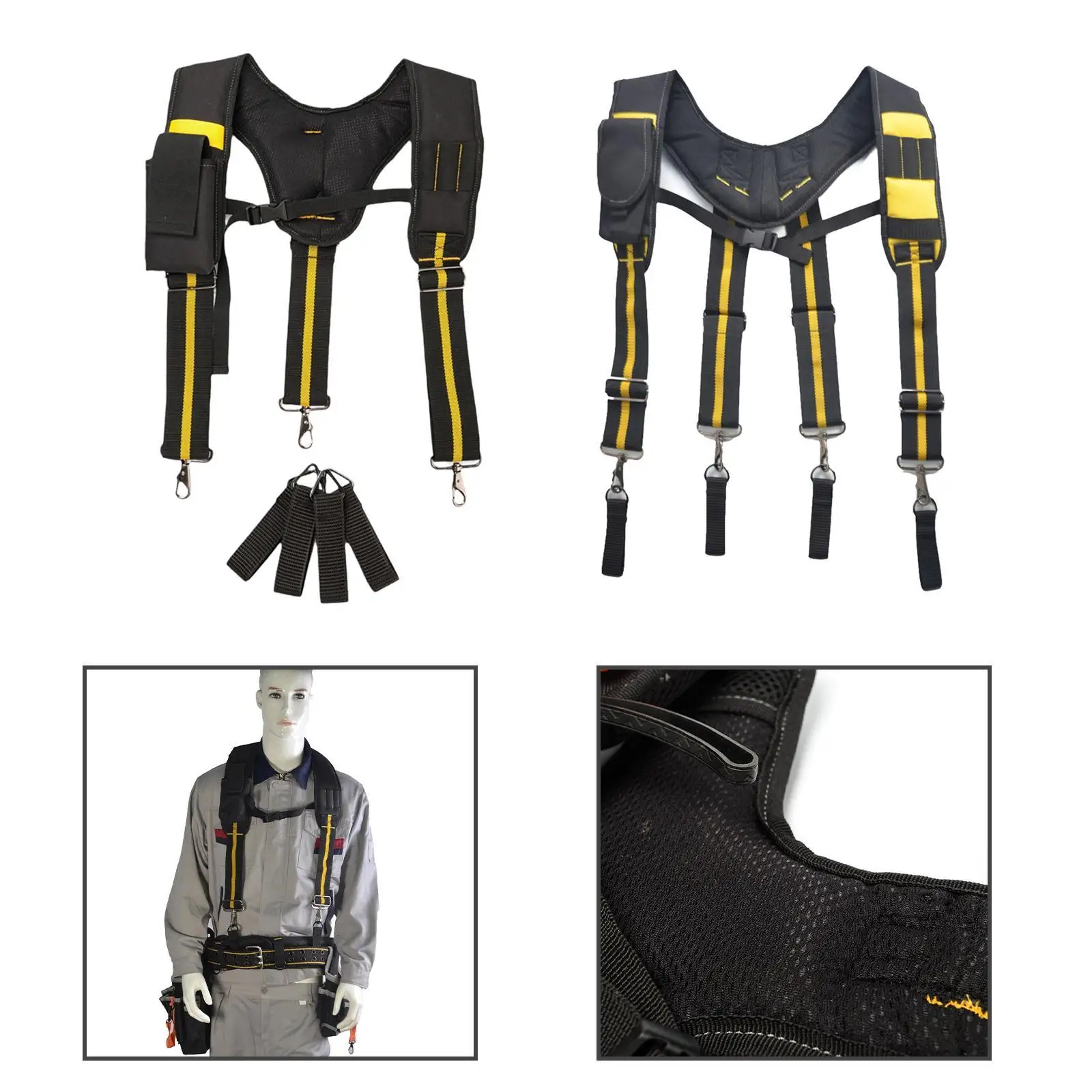 

Tool Belt Suspender Tool Pouch Suspender Lightweight Wear Resistant Padded Tool
