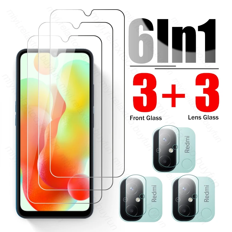 For Redmi 12C 4G Glass 6In1 Camera Lens Protective Glass Cover Redmi12C 4G 22120RN86G 6.71