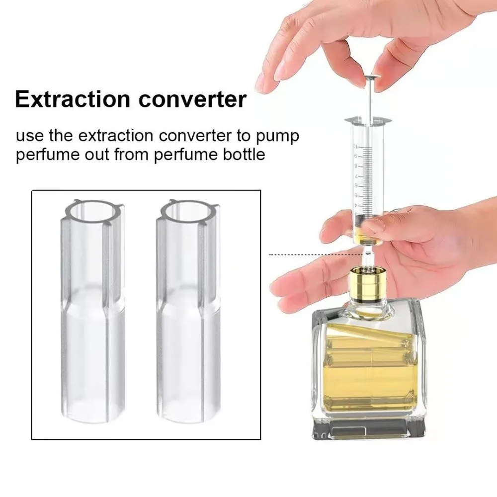1/3Pcs 10ML Perfume Dispenser Tool PP Graduated Scale Cosmetic Filling Syringe Clear Transparent Precise Quantitative