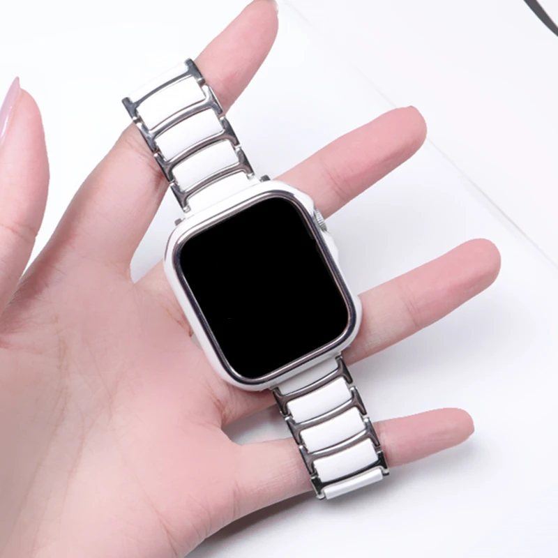 Case+Ceramics Bracelet For Apple Watch 7 Band 6 SE 45mm 41mm 44mm 40mm iWatch 5 4 Strap For Applewatch 3 42mm 38mm Watchbands